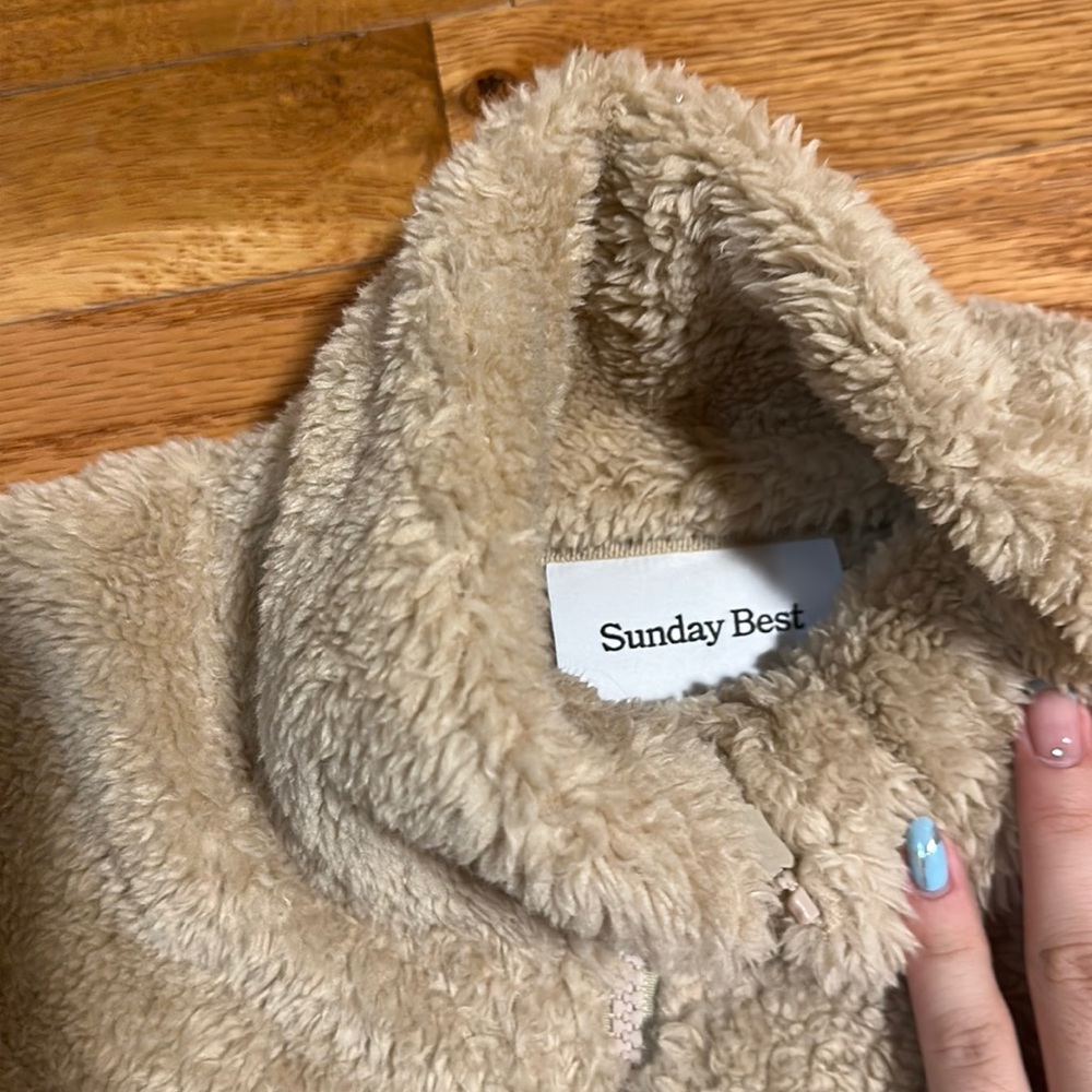 Sunday best cropped teddy jacket